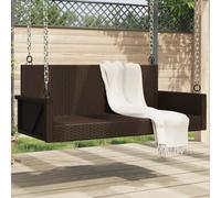 WDGJJFECNMUEHI tavolino da appendere al balcone sedie da giardino in ferroPanchina a Dondolo Marrone 119x56x48 cm in PolyrattanAdatto per giardini, cortili e salotti
