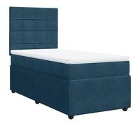 WDGJJFECNMUEHI Velluto blu con testiera regolabile letto singolo 90x200 cm