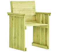 WDGJJFECNMUEHI Vintage Style Garden Chair in Impregnated Pine Wood, Comfortable Outdoor Seating for Patio, Balcony, Backyard, Durable Weather-Resistant Wooden Furniture