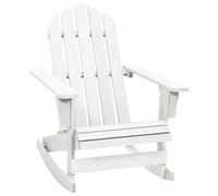 WDGJJFECNMUEHI White Wooden Garden Rocking Chair, Vintage Inspired Solid Wood Porch Swing Chair with Ergonomic Design, Comfortable Patio Rocker for Outdoor Relaxation in Backyard, Terrace