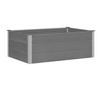 WDGJJFECNMUEHI WPC Raised Garden Bed 150x100x54 cm Grey - Durable Weather-Resistant Outdoor Flower Planter Box for DIY Gardening, Modern Design with Easy Assembly, Flowers and Plants