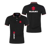 WDGYZZXJ Polo da Uomo A Maniche Corte per su.ZU.K.I Magliette Sportive con Colori A Contrasto Bottoni Magliette Morbide T-Shirt con Colletto Vestiti Stampati-HeiS||M