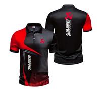 WDGYZZXJ Polo da Uomo con Bottoni 3D per A.k.ra.p.o.VI.c Abbigliamento Sportivo Comodo T-Shirt Morbida Traspirante Stampa Mezza Cuciture Manica Corta.-HongS||XX_l