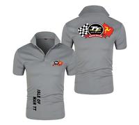 WDGYZZXJ Polo da Uomo Semplici per I.s.l.e of M.a.n T..T Comode Magliette Morbide T-Shirt A Maniche Corte Attive T-Shirt Stampate Elasticizzate-HuiS||3X_l