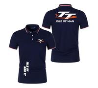 WDGYZZXJ Polo da Uomo Slim Fit A Mezza Manica per Isle of Man T..T. Stampa Fitness Maglietta A Maniche Corte con Colletto Maglietta Morbida E Comoda-SLanS||3XL