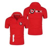 WDGYZZXJ Polo da Uomo Tuta per B.i.m.o.t.a Maglietta Semplice con Colletto Traspirante Mezza Manica Stampata Manica Corta-HongS||XX_l