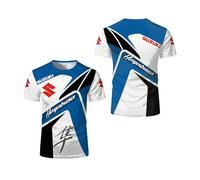 WDGYZZXJ T-Shirt da Uomo Magliette Sportive per Suzuki Mezza Manica Attiva Stampa 3D Polo Girocollo Manica Corta Morbida Quick Dry T-Shirt Casual Abbigliamento-D||XL