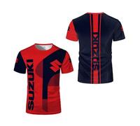 WDGYZZXJ T-Shirt da Uomo Tuta da Corsa per Suzuki Girocollo Mezza Manica Morbida Grafica 3D Polo Traspirante T-Shirt Top Abbigliamento Comodo Allenamento A Maniche-A||M
