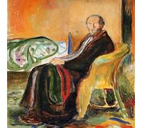 WDHBI HEKA Edvard Munch - Poster da parete con autoritratto di Edvard Munch, stampa in stile moderno, per la decorazione della casa, 65 x 65 cm, senza cornice