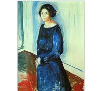 WDHBI HEKA Edvard Munch - Poster da parete con stampa di Edvard Munch, donna in blu, stile moderno, per decorazione della casa, 60 x 80 cm, senza cornice