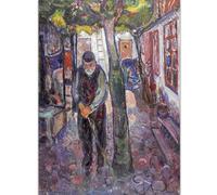 WDHBI HEKA Edvard Munch - Poster da parete "Il vecchio in Warnemunde", stampa moderna per la casa, 55 x 75 cm, senza cornice