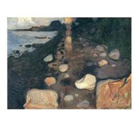 WDHBI HEKA Edvard Munch - Poster da parete, motivo chiaro di luna sulla riva, stampa moderna per la casa, 15 x 20 cm, senza cornice