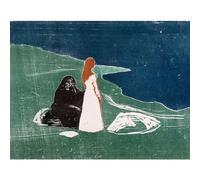 WDHBI HEKA Edvard Munch Wall Art Edvard Munch 《Due Donne sulla Riva》 Poster E Stampe Pittura in Stile Moderno per Home Decor Picture 30x40cmx1 No Frame