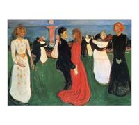 WDHBI HEKA Famosa Arte murale di Edvard Munch《La Danza della Vita》Stampe di Poster di Edvard Munch Pittura su Tela Astratta per L'Immagine di Decorazione del Soggiorno 80x60cmx1 Senza Cornice