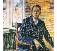 WDHBI HEKA Famosa Arte murale di Edvard Munch《L'urlo》Stampe di Poster di Edvard Munch Pittura su Tela Astratta per L'Immagine di Decorazione del Soggiorno 60x60cmx1 Senza Cornice