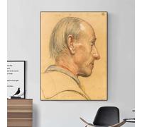 WDHBI HEKA Famoso Carl Larsson Poster Autoritratto Mostra Wall Art Retro Tela Pittura Carl Larsson Stampe per Home Decor Immagini 40X50cmx1 No Frame