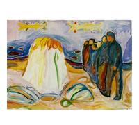 WDHBI HEKA Famoso Edvard Munch Wall Art《L'incontro》Edvard Munch Poster Stampe Pittura su Tela Astratta per Soggiorno Decor Picture 70x50cmx1 Senza Cornice