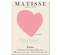 WDHBI HEKA Famoso Henri Matisse Wall Art L'Amore Poster Stampe Minimalismo Henri Matisse Pittura su Tela per Soggiorno Home Decor Immagini 20x30cm No Frame