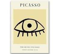 WDHBI HEKA Famoso Pablo Picasso Wall Art The Eye Poster Esposizione Stampe retrò Sofia Lind Pittura su Tela per Soggiorno Home Decor Immagini 60x80cm No Frame