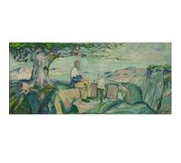 WDHBI HEKA Famoso Poster di Edvard Munch《La Storia》Arte della Parete Stampe Edvard Munch Pittura su Tela Astratta per Soggiorno Decor Immagine 110x45cmx1 Senza Cornice