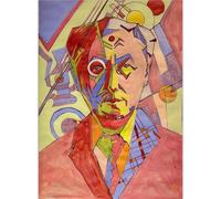 WDHBI HEKA Famoso Poster di Wassily Kandinsky Arte murale Moderna e Stampe 《autoritratto》 Pittura su Tela per la Decorazione della Parete Domestica Immagine 50x70cmx1 Senza Cornice