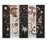 WDHBI HEKA Famoso Wassily Kandinsky Wall Art Exhibition Tela di Canapa Pittura Figure Geometriche Poster Stampe Colorate per la Decorazione della Parete Domestica Immagine 30x40cmx1 No Frame