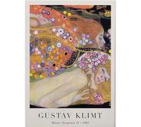 WDHBI HEKA Gustav Klimt Arte della Parete Gustav Klimt Pittura su Tela 《Serpenti D'acquaIl》 Stampe Poster in Stile Moderno per Decorazione Domestica Immagine 55x75cmx1 Senza Cornice