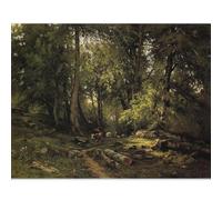 WDHBI HEKA Ivan I. Shishkin Arte della Parete Ivan I. Shishkin Pittura su Tela La mandria nella Foresta Stampe Poster in Stile Moderno per la Decorazione Domestica Immagine 15x20cm Senza Cornice