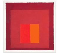 WDHBI HEKA Josef Albers Arte murale Omaggio alla Luce Quadrata all'Interno della Tela Poster della Pittura Stampe in Stile retrò per Decorazioni del Soggiorno 50x50cmx1 Senza Cornice