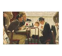 WDHBI HEKA Norman Rockwell Poster La Grazia Dell'orologio Quadrato Arte della Parete Retro Pittura su Tela Norman Rockwell Stampe per Home Decor Immagini 65X40cmx1 No Frame
