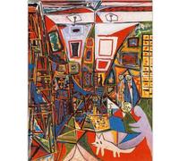 WDHBI HEKA Pablo Picasso Poster Las Meninas Tela Pittura Pablo Picasso Stampe Stile Moderno Arte della Parete per La Decorazione Domestica Immagine 50x70cmx1 Senza Cornice