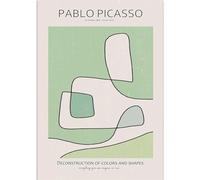 WDHBI HEKA Pablo Picasso Wall Art Pablo Picasso Pittura su Tela Colori E Forme Stampe Poster in Stile Moderno per La Decorazione Domestica Immagine 45x65cmx1 Senza Cornice