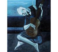 WDHBI HEKA Picasso Poster "Il vecchio chitarrista cieco" Stampa artistica da parete con stampa astratta su tela per la decorazione della casa, 40 x 60 cm, senza cornice