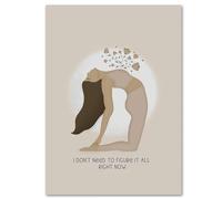 WDHBI HEKA Pilates Yoga Poster Yoga Tela Pittura Stampe in Stile Moderno Ragazza Yoga Movimento Mostra Arte della Parete Decorazione Domestica Immagine 40x60cm Senza Cornice