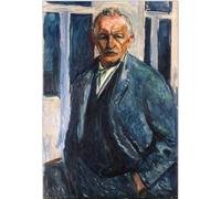WDHBI HEKA Poster di Edvard Munch 「Autoritratto con Le Mani nelle Borse》 Stampe d'Arte murali Pittura su Tela Astratta per L'Immagine della Decorazione del Soggiorno 20x30cmx1 Senza Cornice