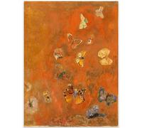 WDHBI HEKA Poster di Odilon Redon Evocazione delle Farfalle Arte murale e Pittura Stampe di Odilon Redon per Il Soggiorno Foto di Arredamento della casa 50x70cm Senza Cornice