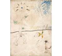 WDHBI HEKA Poster e pittura su tela di Joan Miró con stampa di Joan Miró, stampa artistica da parete in stile moderno per la decorazione del soggiorno, 20 x 30 cm, senza cornice