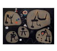 WDHBI HEKA Poster Joan Miró su tela in stile moderno, stampa artistica da parete creativa per la decorazione del soggiorno, 20 x 30 cm, senza cornice