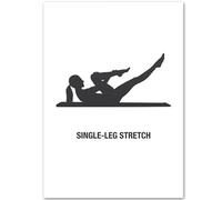 WDHBI HEKA Stampa artistica da parete con movimento yoga, stampa su tela con una gamba singola, decorazione per la casa, 40 x 60 cm, senza cornice