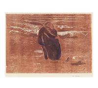 WDHBI HEKA Stampa artistica da parete con stampa astratta di Edvard Munch con il bacio di Edvard Munch, per soggiorno, 50 x 35 cm, senza cornice