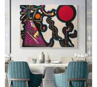 WDHBI HEKA Wassily Kandinsky Mostra Arte della Parete Cerchio Rosso Tela Pittura Wassily Kandinsky Stampe Poster Famosi per La Decorazione della Parete Domestica Immagine 50x70cm Senza Cornice