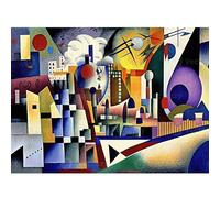 WDHBI HEKA Wassily Kandinsky Poster Arte Geometrica della Parete Wassily Kandinsky Stampe Colorato Pittura su Tela per La Decorazione della Parete Domestica Immagine 50x70cmx1 Senza Cornice