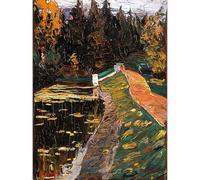 WDHBI HEKA Wassily Kandinsky Poster Arte Murale Moderna E Stampe 《Studio per la Pittura a chiusia》 Pittura su Tela per la Decorazione della Parete Domestica Immagine 60x80cmx1 Senza Cornice