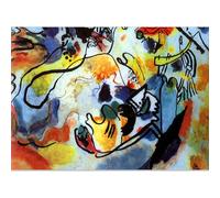 WDHBI HEKA Wassily Kandinsky Poster Arte Murale Moderna Wassily Kandinsky Stampe 《Il Giudizio Finale》 Quadro su Tela per la Decorazione della Parete Domestica 60x80cm Senza Cornice