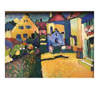 WDHBI HEKA Wassily Kandinsky Poster 《Strada Verde a Murnau》 Arte della Parete Wassily Kandinsky Stampe E Pittura su Tela per la Decorazione della Parete Domestica Quadro 60x80cm Senza Cornice