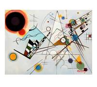 WDHBI HEKA Wassily Kandinsky Tela Pittura Manifesti della Mostra Wassily Kandinsky Stampe Colorato Arte della Parete per La Decorazione della Parete Domestica Immagine 60x90cmx1 Senza Cornice