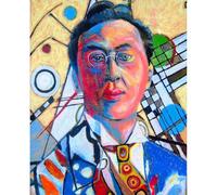 WDHBI HEKA Wassily Kandinsky Wall Art Autoritratto Tela Pittura Wassily Kandinsky Stampe Poster Famosi per Casa Decorazione della Parete Immagine 50x70cmx1 No Frame