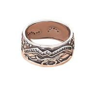 WDIYIEETN Coppia di anelli con lupo, per donne e uomini, vintage, in argento, fedeli con lupo, anelli vichinghi, gotici, retrò, punk, totem, lupo, sigillo, amuleto (10, donna)