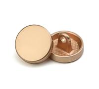 Wdjadp 10 Pezzi di Bottoni in Metallo a Specchio Piatto, Bottoni in Lega Rotondi per Abiti, Camicie, Giacche e gonne di Jeans,Nebbia d'oro,17 Millimetri