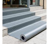 WDJBPSH Antiscivolo Grigio Tappetino in Gomma per Scale, Resistente Esterno Interno Gradino per Uso Domestico/Commerciale(1.2x3m/3.9x9.8ft)